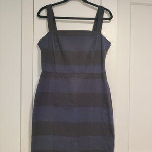 Banana Republic Black and Navy Strap Dress Size 12